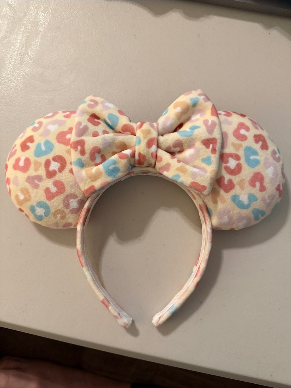 Soarin Over Main Street Pastel Leopard Minnie Ears Headband